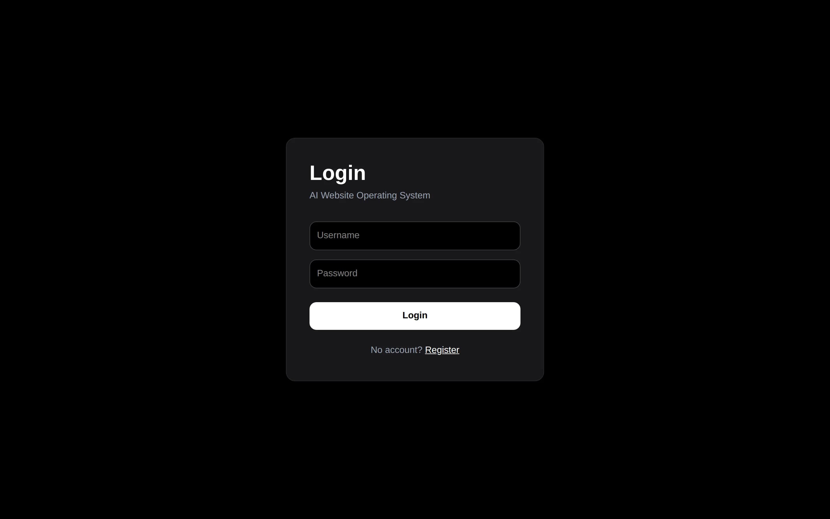 Sajt AI Website Operating System — screenshot početne stranice koju je izradio StartUp Solutions