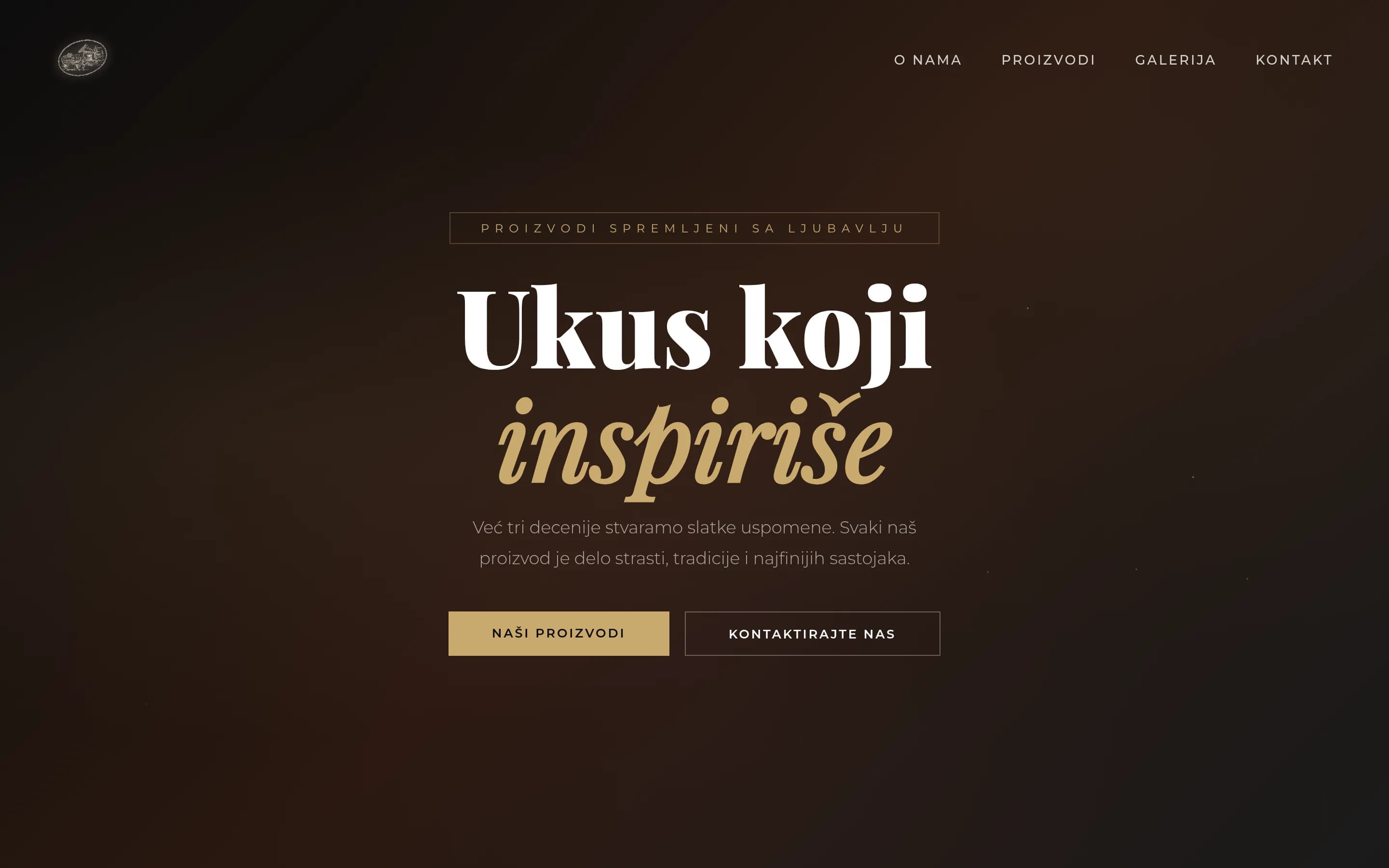 Sajt Stanić NM — screenshot početne stranice koju je izradio StartUp Solutions