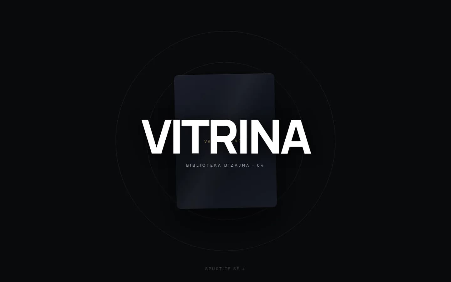 Izgled sajta Vitrina